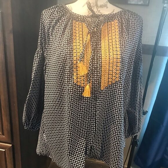 Nu New York Boho Blouse Extra Large XL - Picture 7 of 14